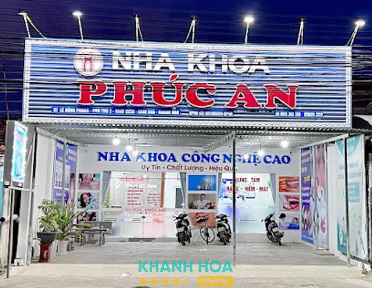 Nha khoa Phúc An: 37 Lê Hồng Phong, P. Đông Ninh Hòa