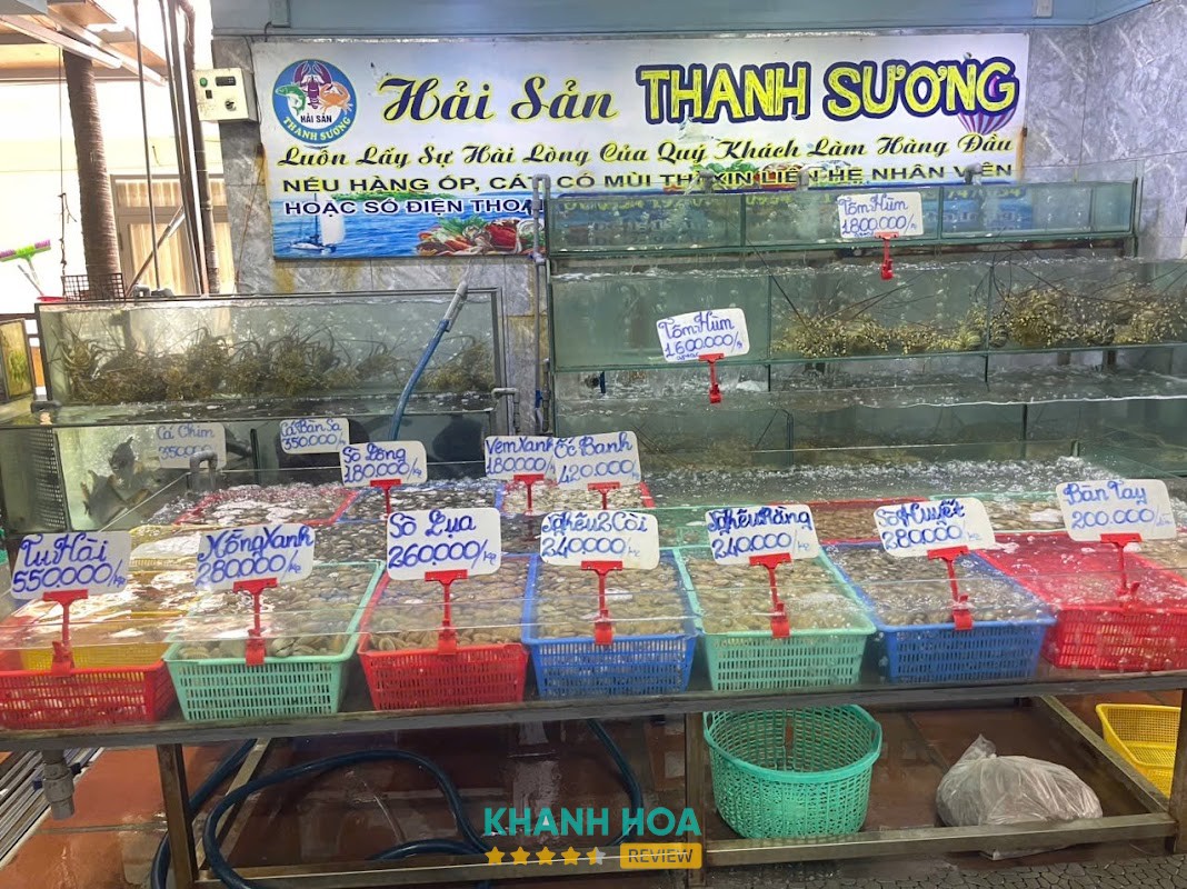 Hải sản tươi tại Thanh Sương