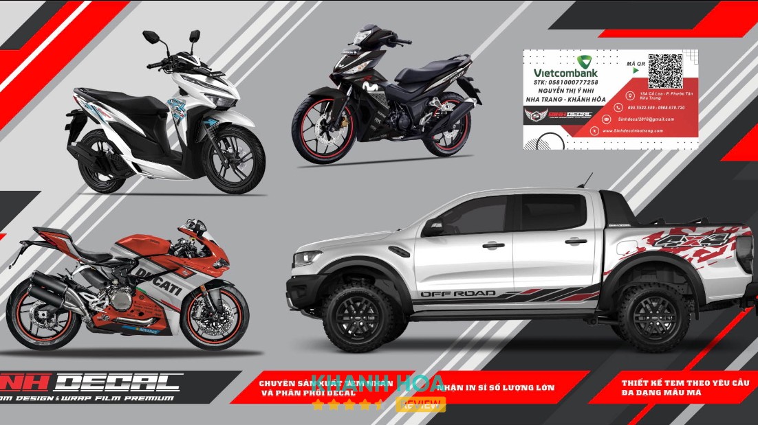 Sinh Decal Nha Trang (Wrap & Custom Tem Xe) Nha Trang