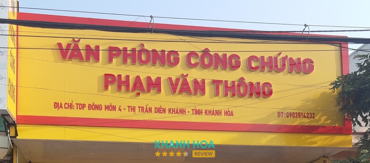 Văn phòng Công chứng Phạm Văn Thông Diên Khánh